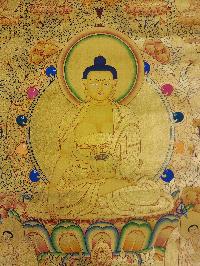 [shakyamuni Buddha], Buddhist Traditional Painting, Hand Painted, [real Gold]