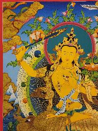 [manjushree], Buddhist Traditional Painting, Hand Painted, [real Gold]