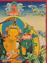 [manjushree], Buddhist Traditional Painting, Hand Painted, [real Gold]