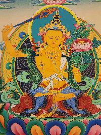 [manjushree], Buddhist Traditional Painting, Hand Painted, [real Gold]