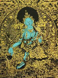 [green Tara], Buddhist Traditional Painting, Hand Painted, [real Gold]