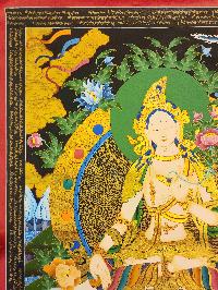 [white Tara], Buddhist Traditional Painting, Hand Painted, [real Gold]