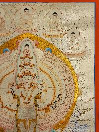 [sahasrabhuja Avalokitesvara], Buddhist Traditional Painting, Hand Painted, [real Gold]