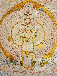 [sahasrabhuja Avalokitesvara], Buddhist Traditional Painting, Hand Painted, [real Gold]