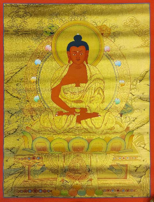 [amitabha Buddha], Buddhist Traditional Painting, Hand Painted, [real Gold]