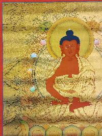 [amitabha Buddha], Buddhist Traditional Painting, Hand Painted, [real Gold]