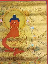 [amitabha Buddha], Buddhist Traditional Painting, Hand Painted, [real Gold]