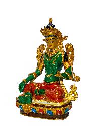 [green Tara], Buddhist Miniature Statue, [high Quality], [traditional Color Finishing And Face Painted]