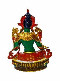 [green Tara], Buddhist Miniature Statue, [high Quality], [traditional Color Finishing And Face Painted]