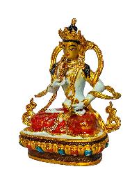 [vajrasattva], Buddhist Miniature Statue, [high Quality], [traditional Color Finishing And Face Painted]