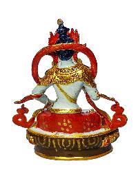 [vajrasattva], Buddhist Miniature Statue, [high Quality], [traditional Color Finishing And Face Painted]