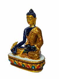 [medicine Buddha], Buddhist Miniature Statue, [high Quality], [traditional Color Finishing And Face Painted]