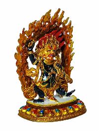 [vajrapani], Buddhist Miniature Statue, [high Quality], [traditional Color Finishing And Face Painted]