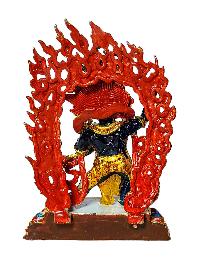 [vajrapani], Buddhist Miniature Statue, [high Quality], [traditional Color Finishing And Face Painted]