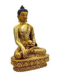 [shakyamuni Buddha], Buddhist Handmade Statue, [full Gold Plated And Face Painted], [high Quality]