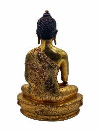 [shakyamuni Buddha], Buddhist Handmade Statue, [full Gold Plated And Face Painted], [high Quality]