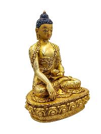 [shakyamuni Buddha], Buddhist Handmade Statue, [full Gold Plated And Face Painted], [high Quality]