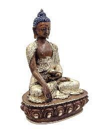 [shakyamuni Buddha], Buddhist Handmade Statue, [silver And Chocolate Oxidized]