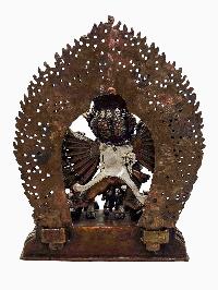 [yamantaka], Buddhist Handmade Statue, [silver And Chocolate Oxidized]