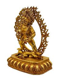 [vajrapani], Buddhist Miniature Statue, [gold Plated], [high Quality]