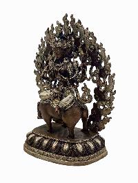 [marici], Buddhist Miniature Statue, [silver And Chocolate Oxidized]