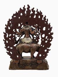 [marici], Buddhist Miniature Statue, [silver And Chocolate Oxidized]