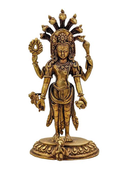 [narayana Or Bishnu], Buddhist Handmade Statue, [gold Plated], [high Quality]