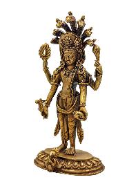 [narayana Or Bishnu], Buddhist Handmade Statue, [gold Plated], [high Quality]