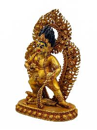 [black Dzambhala], Buddhist Miniature Statue, [gold Plated], [high Quality]