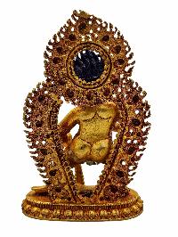 [black Dzambhala], Buddhist Miniature Statue, [gold Plated], [high Quality]