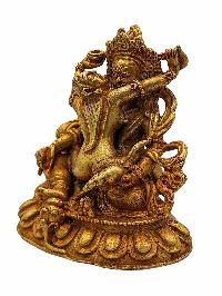 [yellow Jambhala], Buddhist Miniature Statue, [gold Plated], [high Quality]