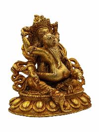 [yellow Jambhala], Buddhist Miniature Statue, [gold Plated], [high Quality]