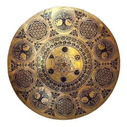 Gong, Tibetan [handmade], Wind Gong, Flat Gong