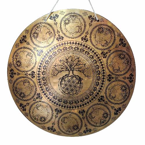 Gong, Tibetan [handmade], Wind Gong, Flat Gong