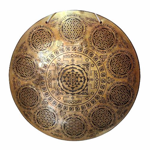 Gong, Tibetan [handmade], Wind Gong, Flat Gong