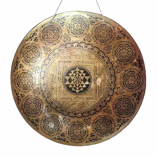 Gong, Tibetan [handmade], Wind Gong, Flat Gong