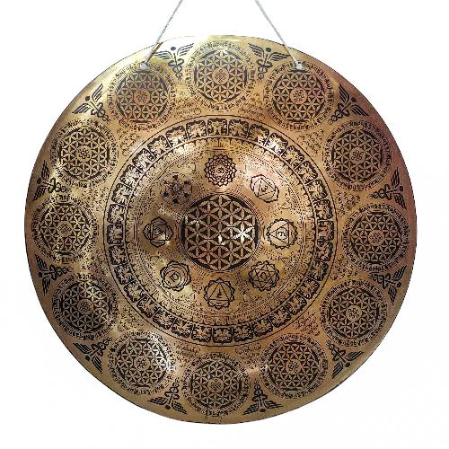 Gong, Tibetan [handmade], Wind Gong, Flat Gong