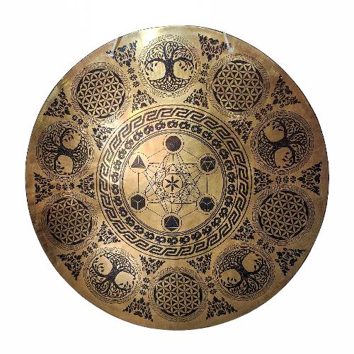 Gong, Tibetan [handmade], Wind Gong, Flat Gong