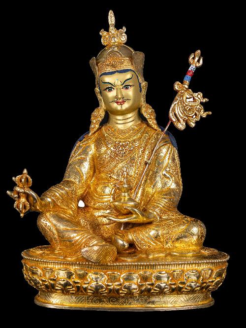 [padmasambhava], Buddhist Handmade Statue, [full Gold Plated], [face Painted]