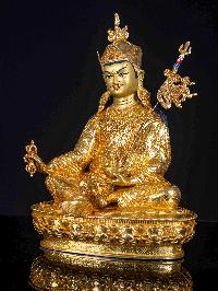 [padmasambhava], Buddhist Handmade Statue, [full Gold Plated], [face Painted]