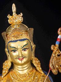 [padmasambhava], Buddhist Handmade Statue, [full Gold Plated], [face Painted]