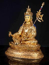 [padmasambhava], Buddhist Handmade Statue, [full Gold Plated], [face Painted]