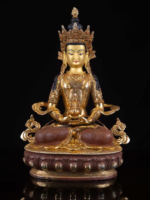 [aparimita], Buddhist Handmade Statue, [full Gold Plated], [face Painted]