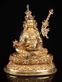 [padmasambhava], Buddhist Handmade Statue, [full Gold Plated], [face Painted]