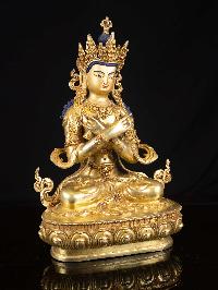 [vajradhara], Buddhist Handmade Statue, [full Gold Plated], [face Painted]