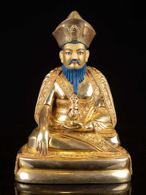 [zhabdrung Rinpoche], Buddhist Handmade Statue, [full Gold Plated], [face Painted]