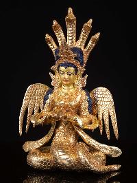 [naga Kanya], Buddhist Handmade Statue, [full Gold Plated], [face Painted]