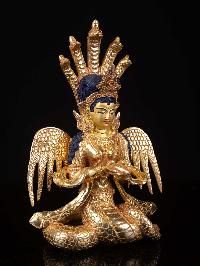 [naga Kanya], Buddhist Handmade Statue, [full Gold Plated], [face Painted]