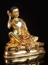 [milarepa], Buddhist Handmade Statue, [full Gold Plated], [face Painted]