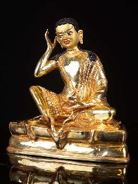 [milarepa], Buddhist Handmade Statue, [full Gold Plated], [face Painted]